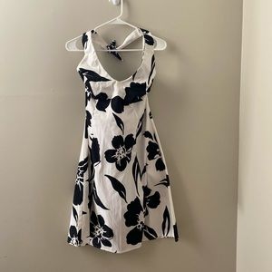 Women’s Black & White Halter Dress